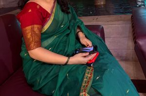 Elegant Green Saree only