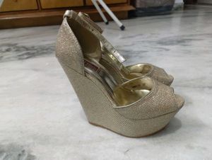 Golden Embellished Heels