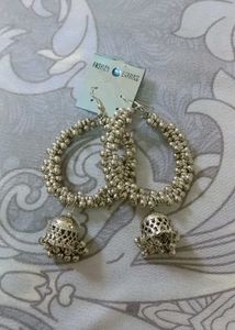 Silver Jhumka Earrings