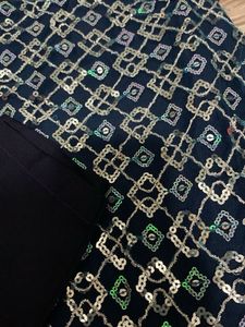 Blue Baby Girl Embellished Kurti Set