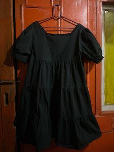 Black Tiered Mini Dress