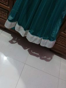 New Dress Elegant Green &amp; White Dres