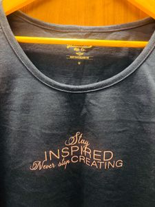 Navy Graphic Tank Top