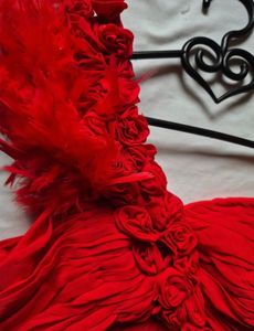 Red Feathered Gown🎀❤️🦋