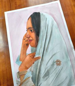 water colour potrait painting