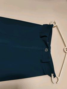 Stylish Teal Wide Leg Trousers