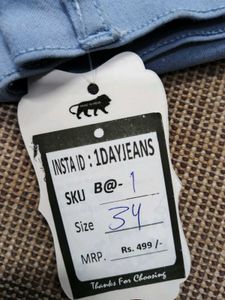 B@01 Size-34 Straight Jeans