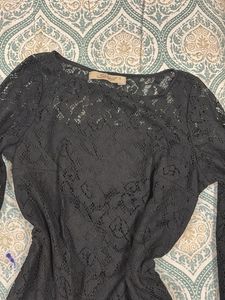 Black Lace Midi Dress