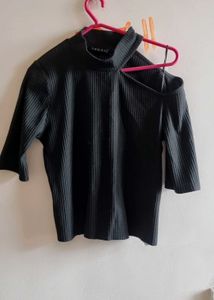 Chic Black Cutout Top