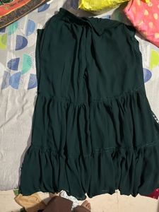 Elegant Green Floral Party Frock