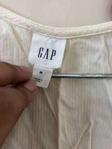 GAP Ivory Lace Trim Tank Top