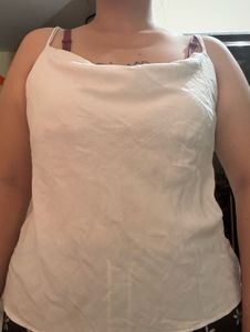 White Linen Tank Top