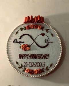 Hand Embroidery Anniversary Frame
