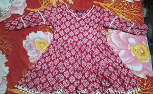 Pure Cotton V Neck Short Kurti