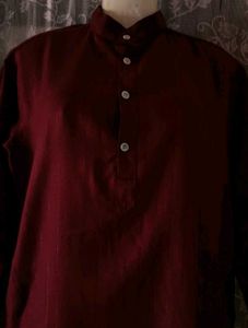 Semi Formal Maroon Kurta For Mens