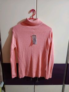 Peach Turtleneck Sweater
