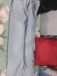 Blue Jeans Side Slit For Women