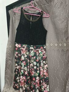 Short Netted Black Dress