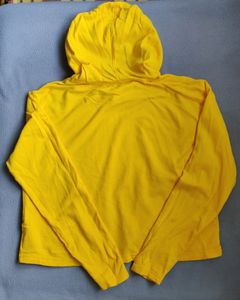 Yellow Sweatshirt With Hoodie