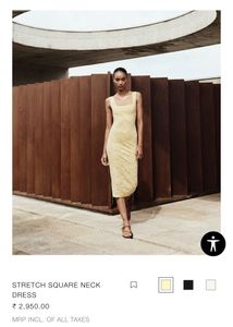 ZARA STRETCH SQUARE NECK DRESS