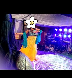 Swiched Yellow Lahenga Blue Blouse With Dupatta