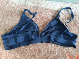 Navy Blue Silky Non Wired Lingerie Set🩵🩵