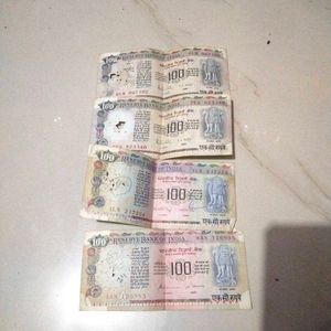 Rare Old Indian 100 Rupees 4 Note +Free Gift 🎁