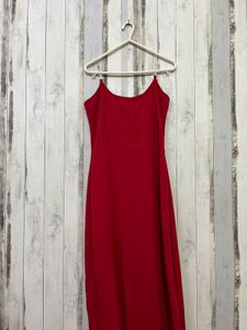 Red Midi Slip Dress