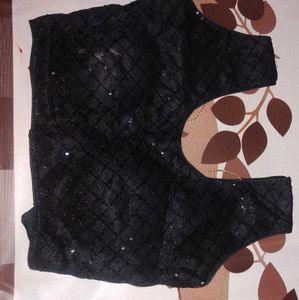 Elegant Black Sequin Blouse