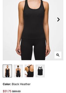 Prana Tank Top With Built In Bra
