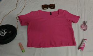 Pink V-Neck Top