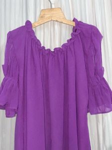 Purple Ruffle Top by EASEL – Brand New with Tag