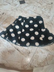 Polka Dot Black Mini Skirt