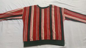 A multicolored sweatshirt