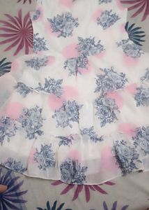 Printed Georgette Frock With Koti