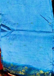 Blue border Saree
