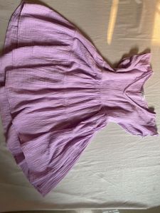 Cute Lavender Cotton Mini Dress