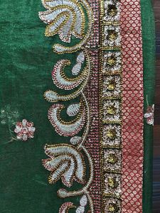 beautiful supernet saree with stylish blouse