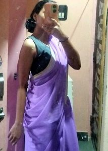 Purple Striped Saree💜💜💜💜💜💜