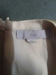 H&amp;M Champagne Satin Sleeveless Blouse