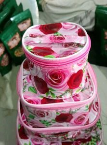 Floral Makeup Organizer Set 5