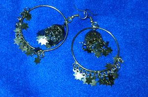 Star Charm Jhumka Earrings