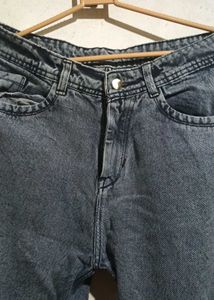 Blackish Grey Straight Fit Jeans