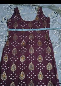 Its Dark Maroon Shade Stitchied Suit Pant Dupatta