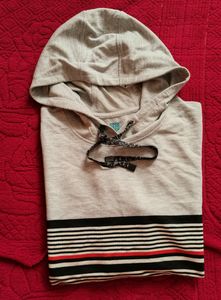 TEAMSPIRIT solid Grey Hooded Jumper
