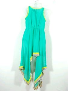 Mohr Green Sleeveless Fishcut Dress (Women)