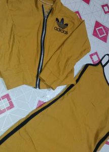 Adidas Mustard Yellow Track Jacket &amp; Dress Set🧡
