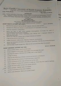 Physiology Question Papers Years Qp Code 3152