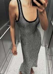 Silver Metallic Bodycon Dress