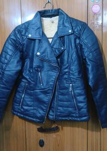 Stylish Black Faux Leather Jacket